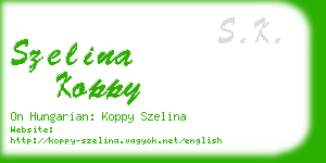 szelina koppy business card